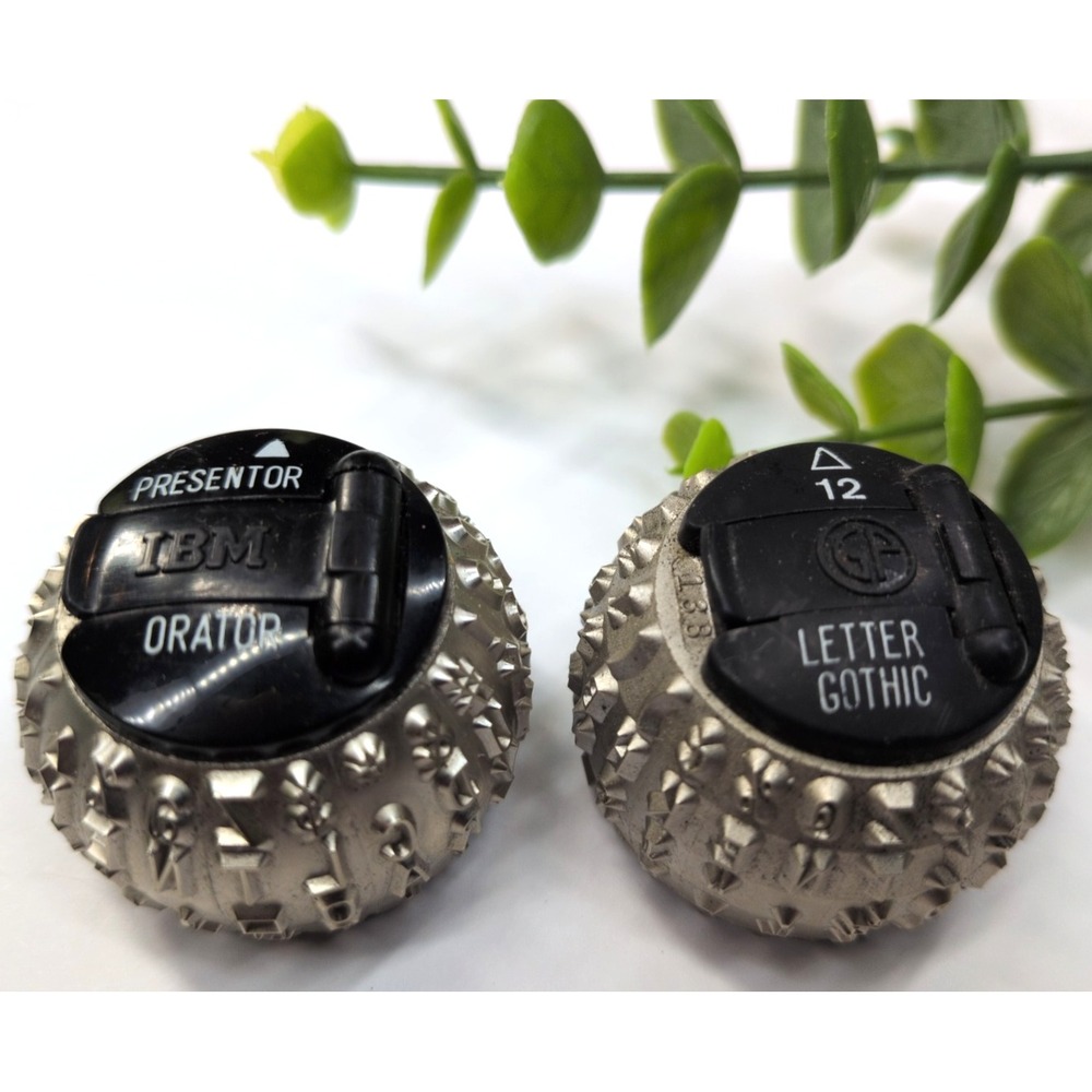 LOT2 ORATOR & LETTER GOTHIC🚨Vtg IBM Golf Ball Typewriter Element Selectric Font